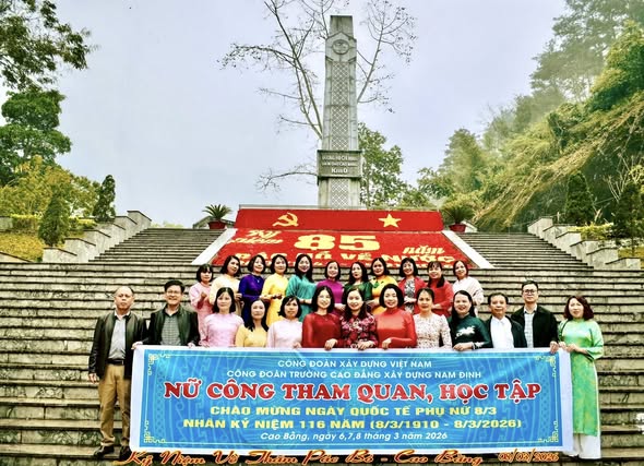  Hành trình về nguồn nhân dịp 8/3/2026 của nữ công Trường Cao đẳng Xây dựng Nam Định
