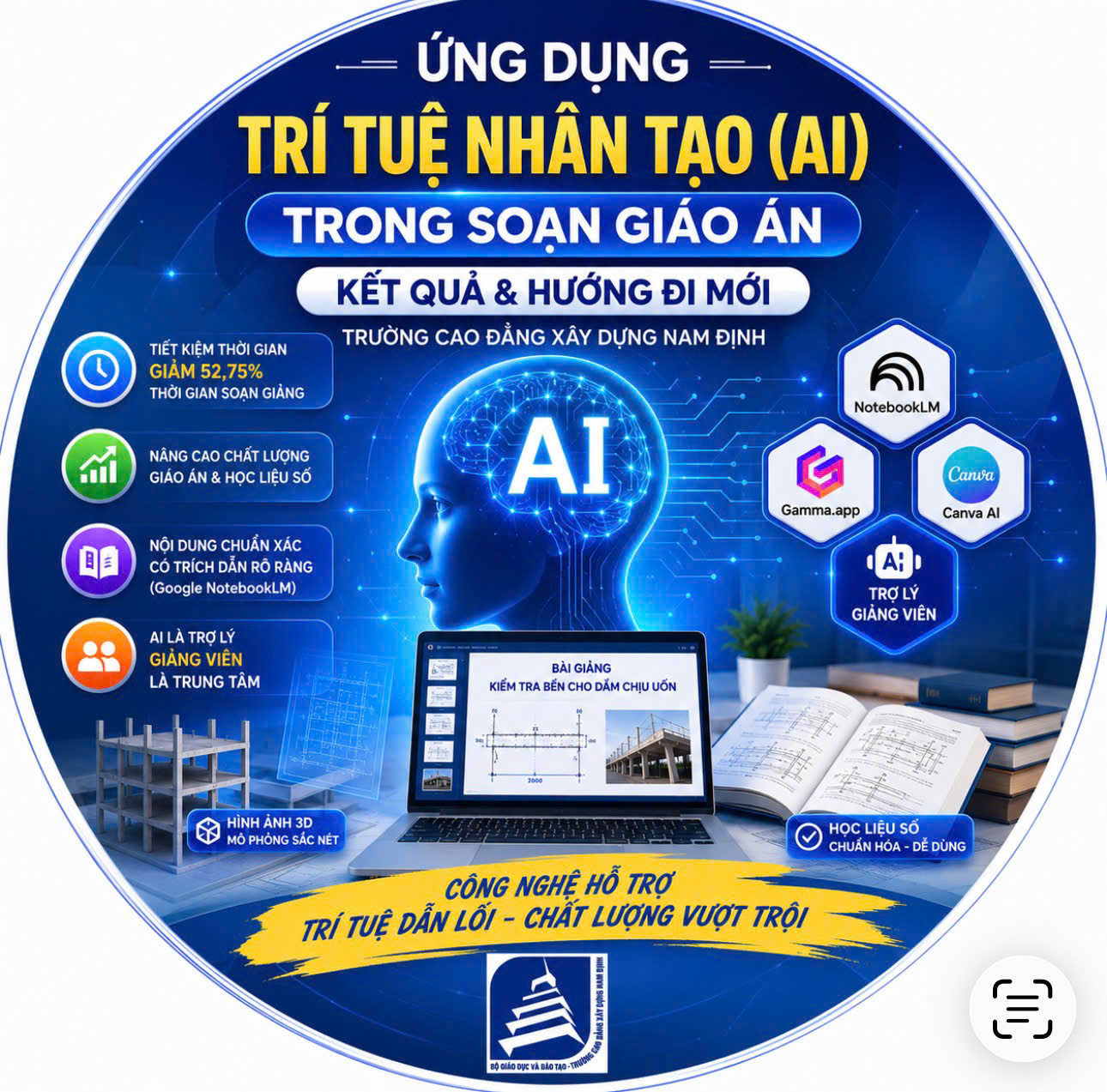  ỨNG DỤNG TRÍ TUỆ NHÂN TẠO (AI) TRONG SOẠN GIÁO ÁN TẠI TRƯỜNG CAO ĐẲNG XÂY DỰNG NAM ĐỊNH: KẾT QUẢ VÀ HƯỚNG ĐI MỚI